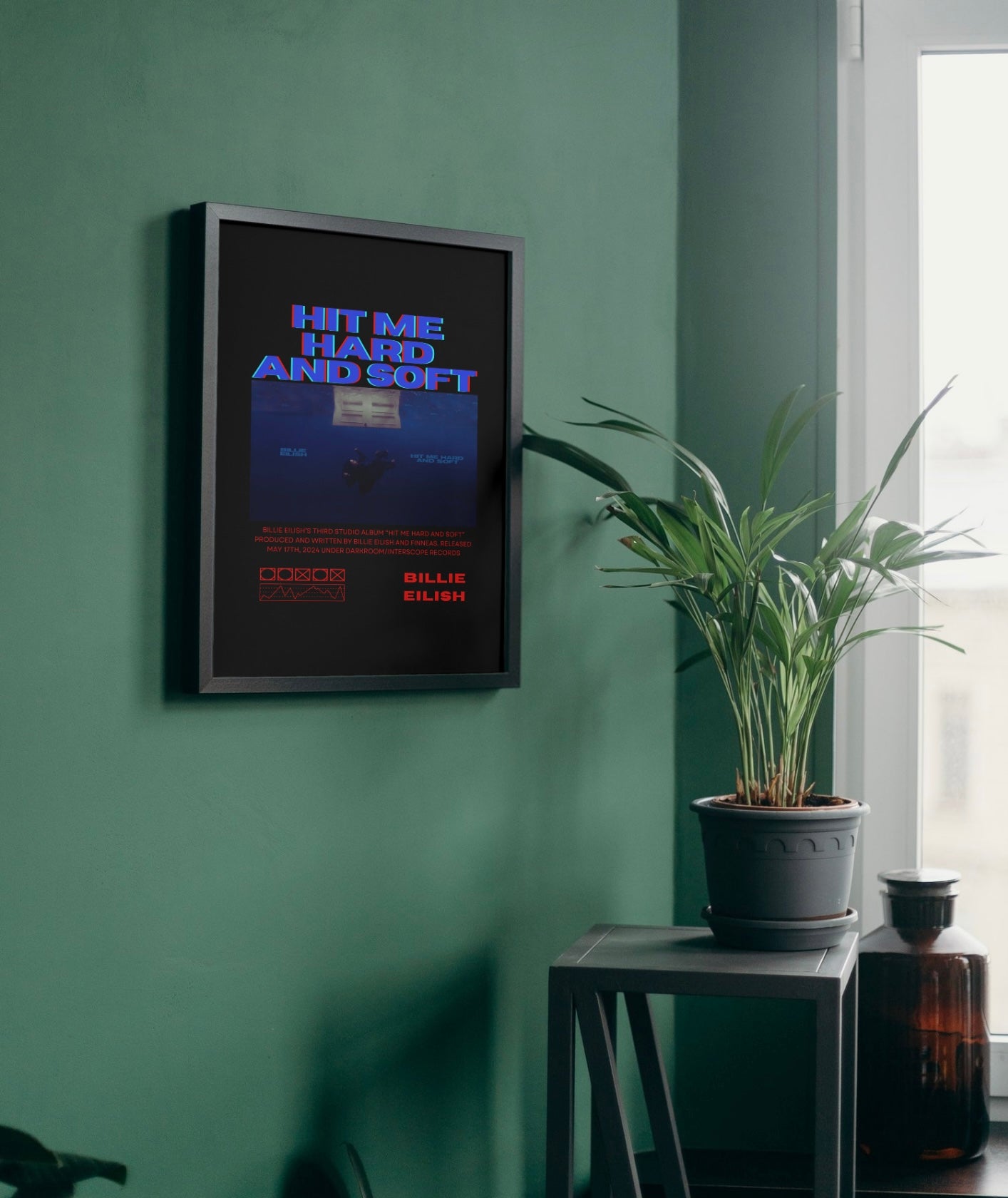 HIT ME HARD AND SOFT - Billie Eilish Album Poster ( Digital File )